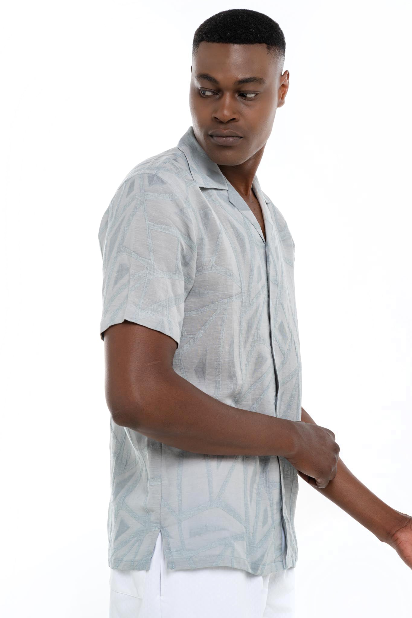 Patterned Cuban Collar Shirt