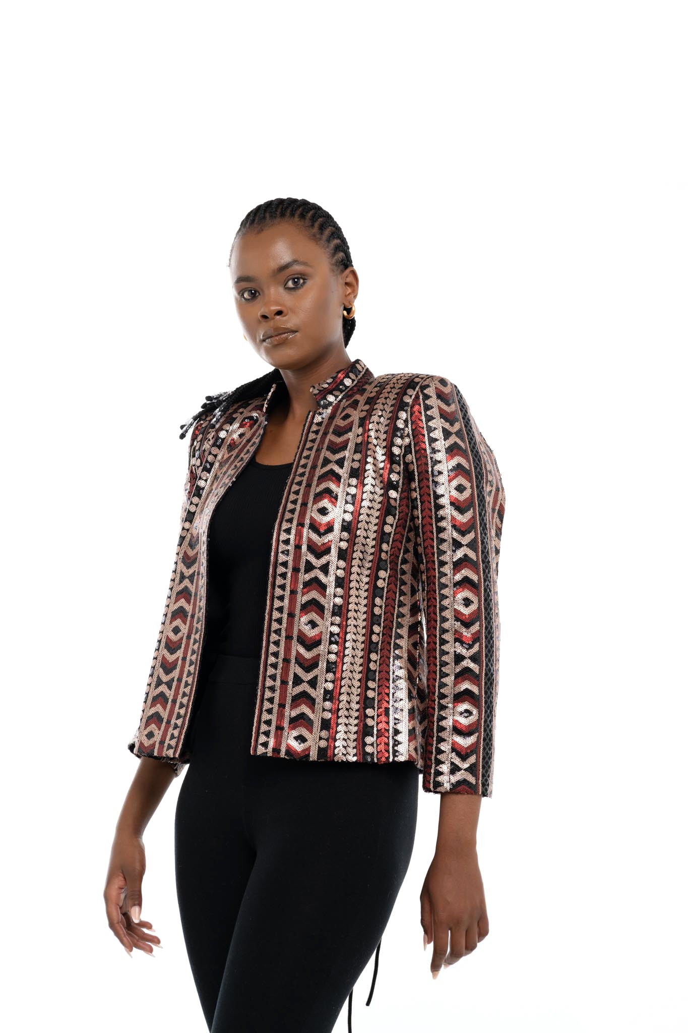Sequinned Tribal Blazer