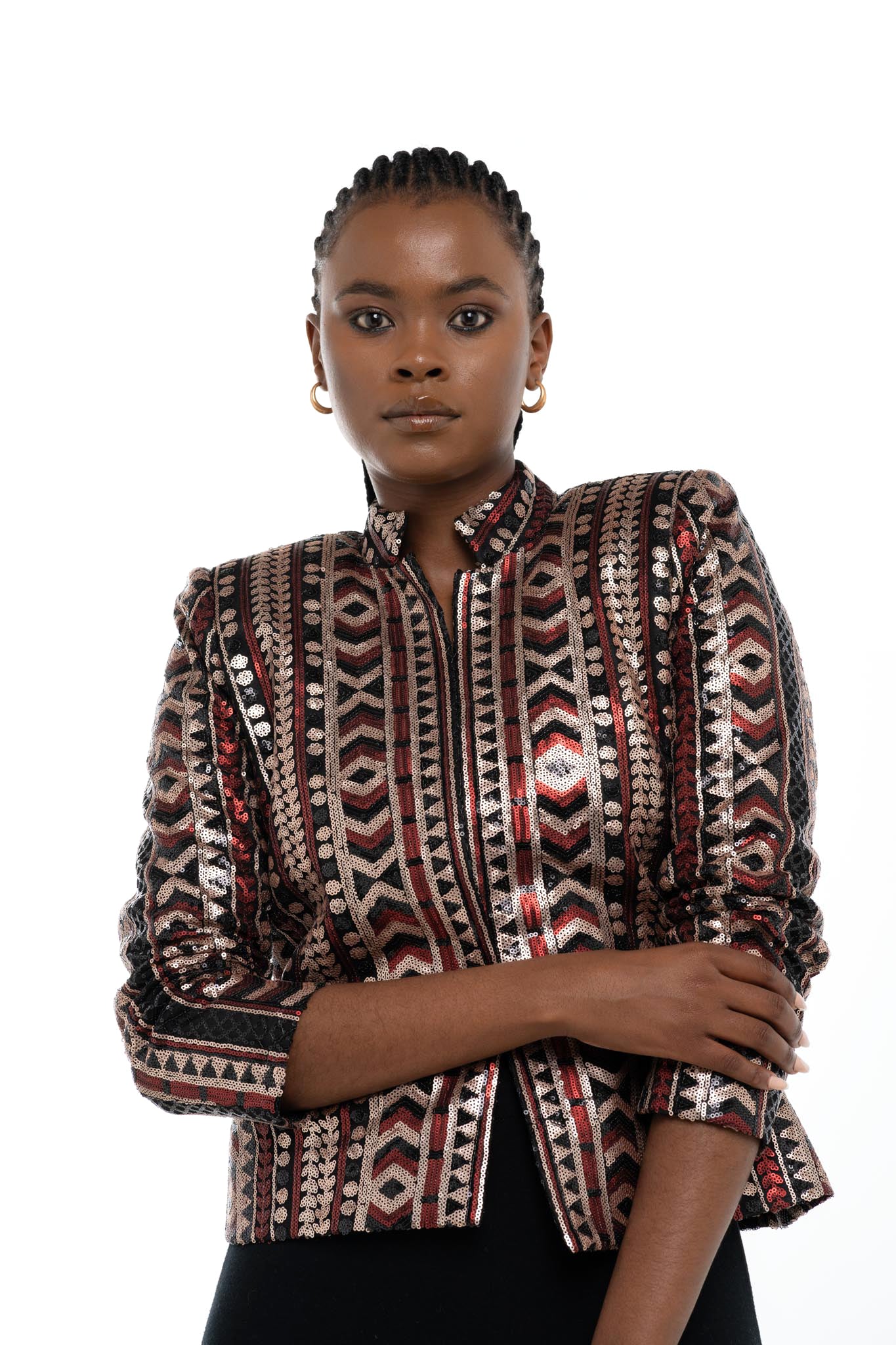 Sequinned Tribal Blazer