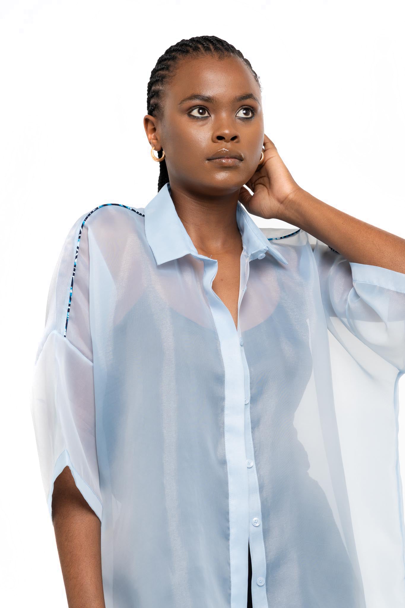 Organza Shirt (Light Blue)