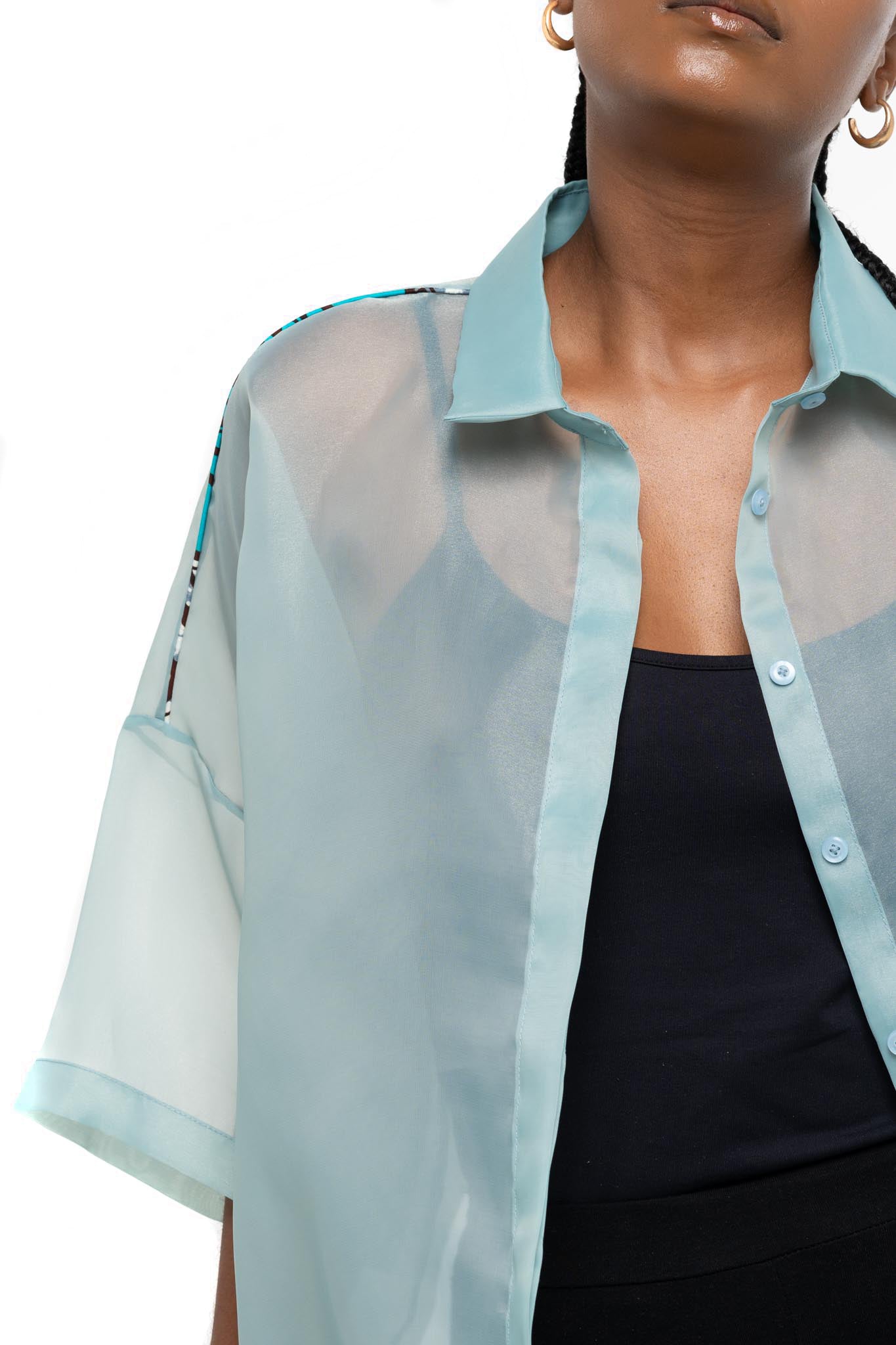 Organza Shirt (Mint Green)