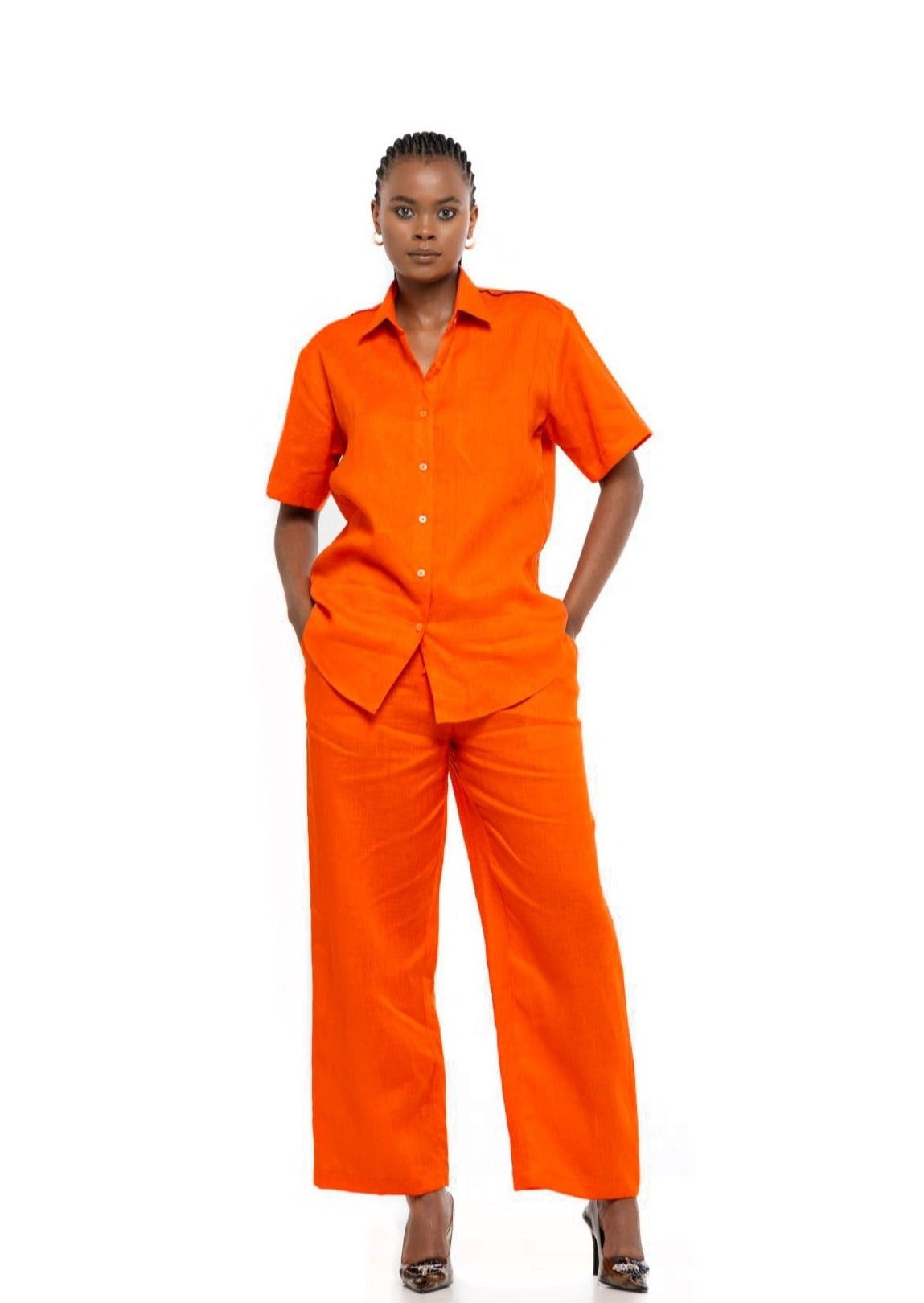 Organic Linen Set (Orange)