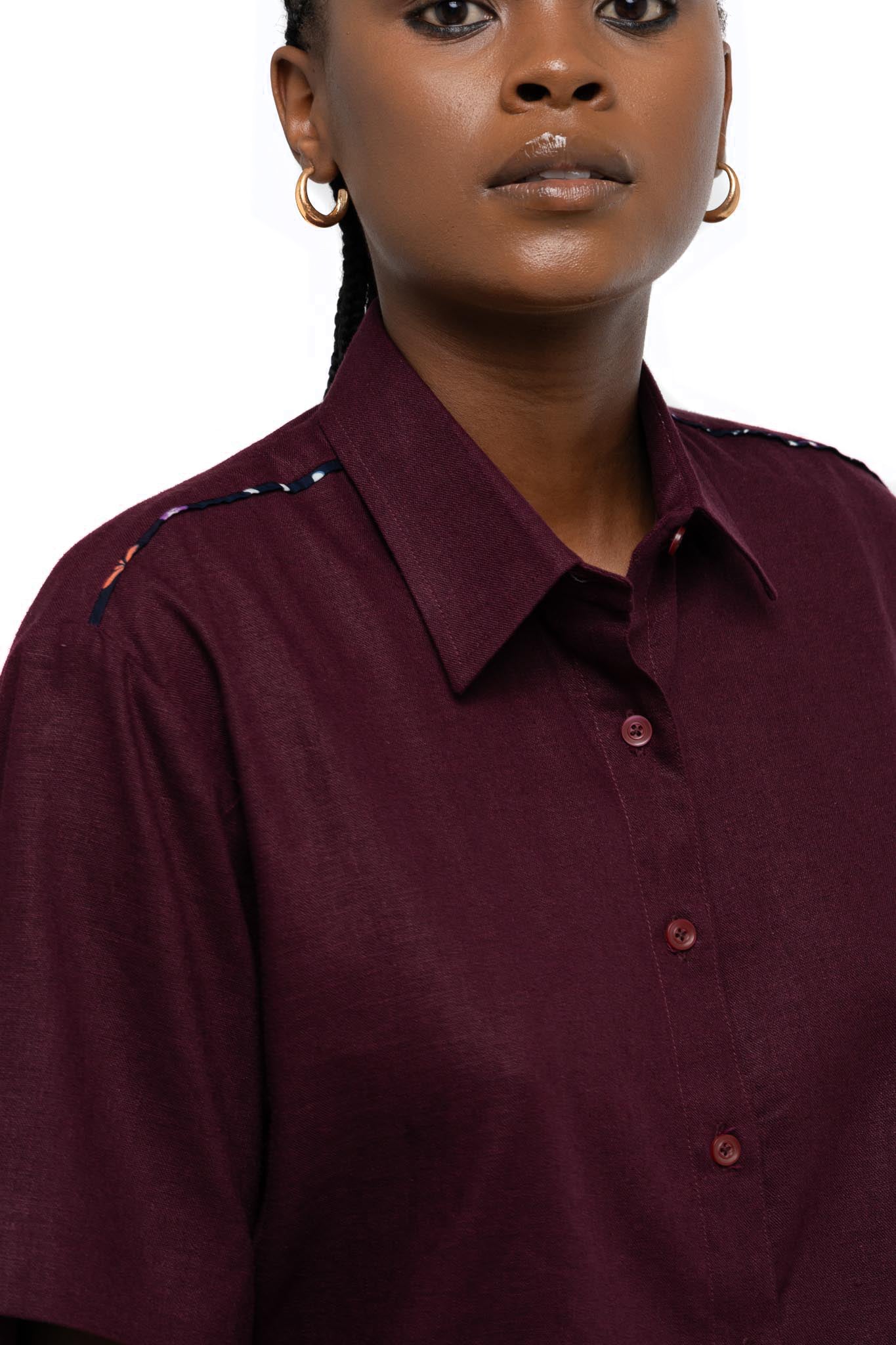 Organic Linen Set (Deep Plum)