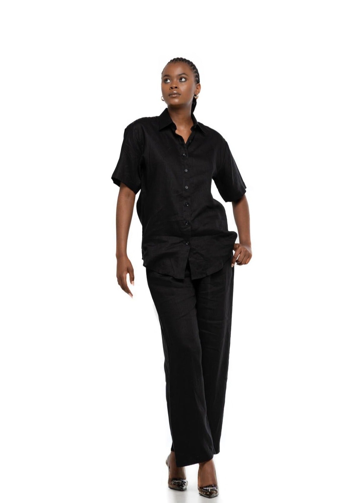 Organic Linen Set (Black)