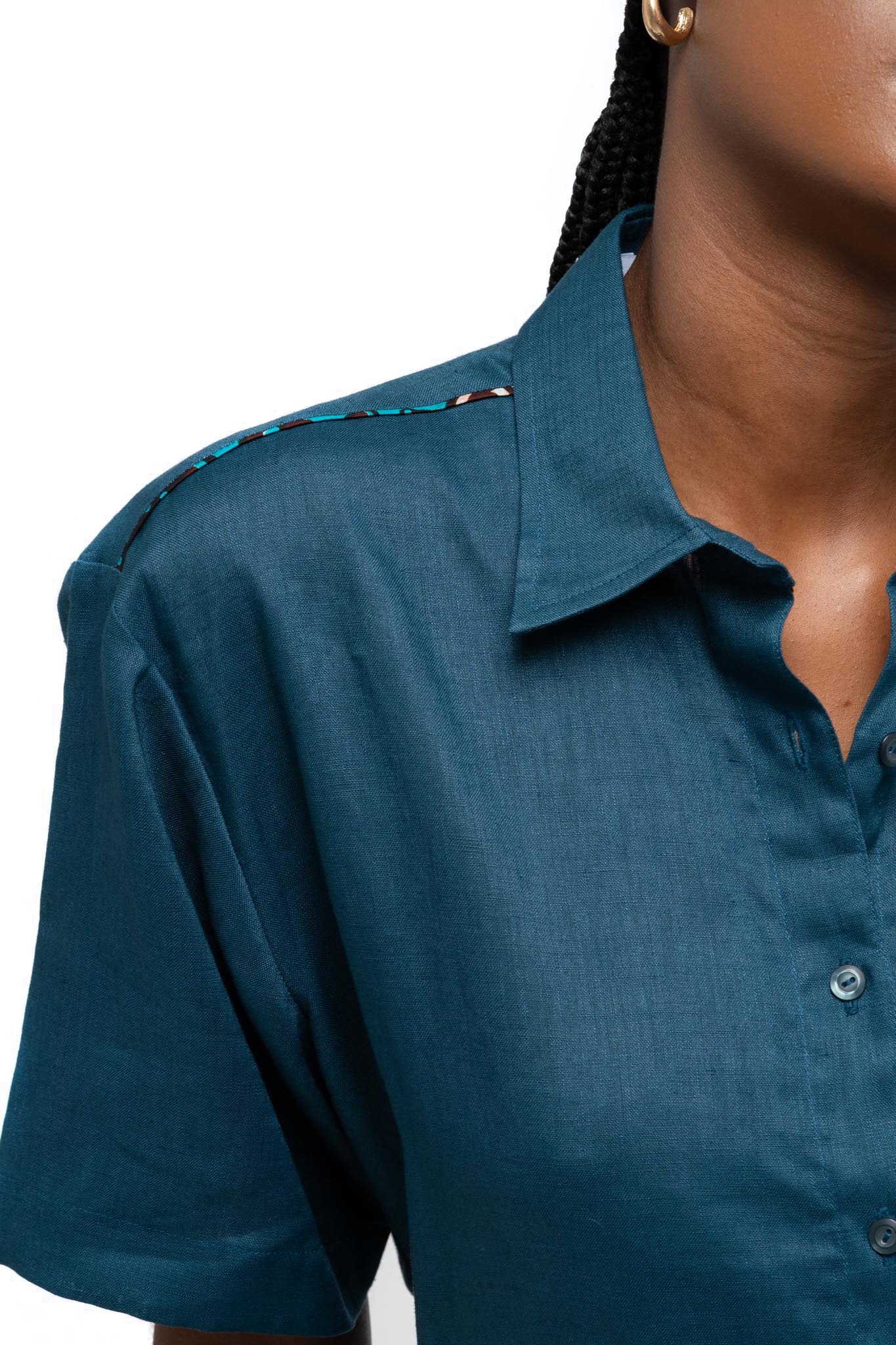 Organic Linen Set (Dark Turquoise)