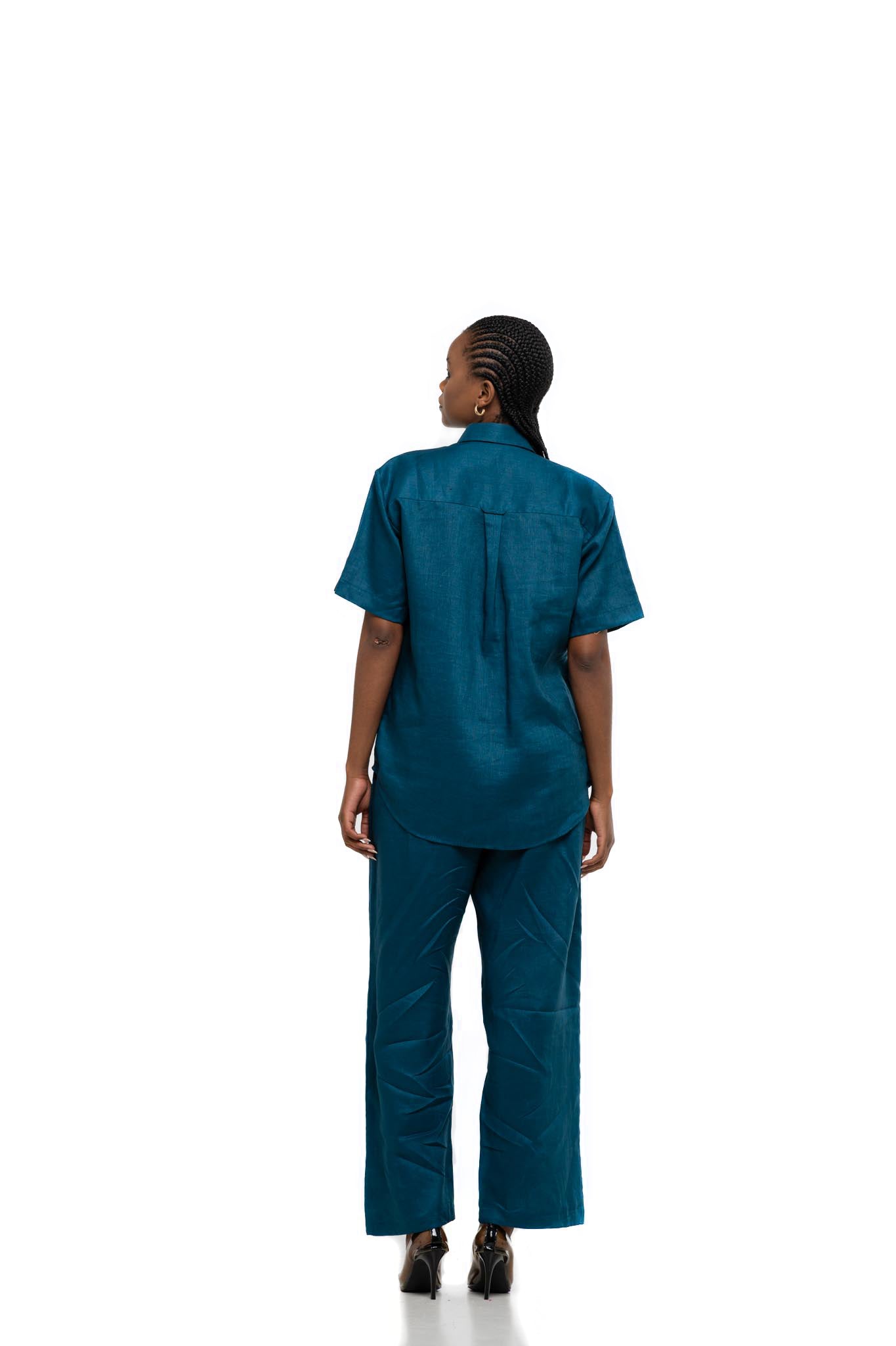 Organic Linen Set (Dark Turquoise)