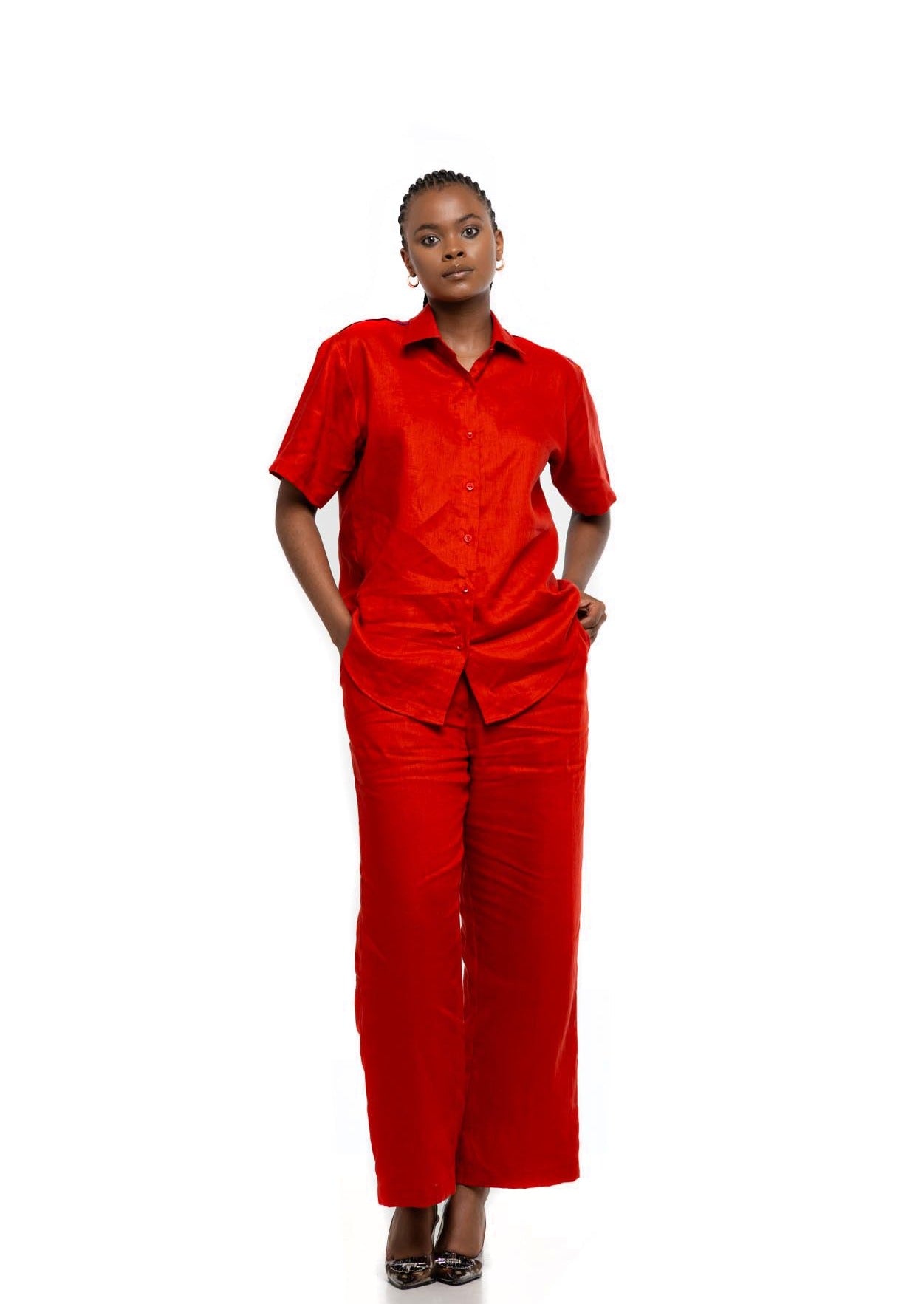 Organic Linen Set (Burnt Orange)