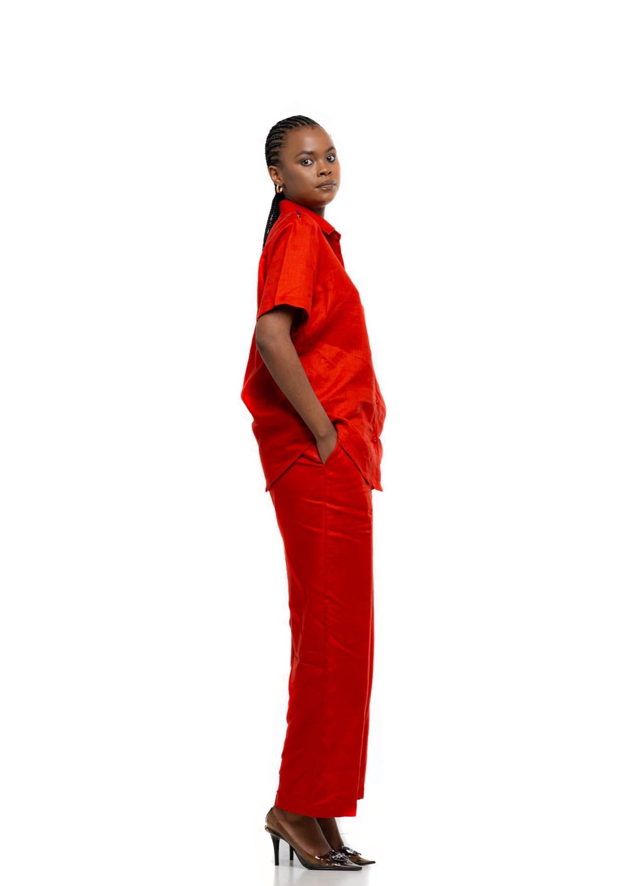 Organic Linen Set (Burnt Orange)