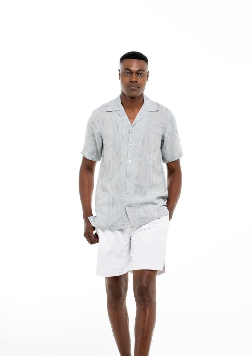 Patterned Cuban Collar Shirt
